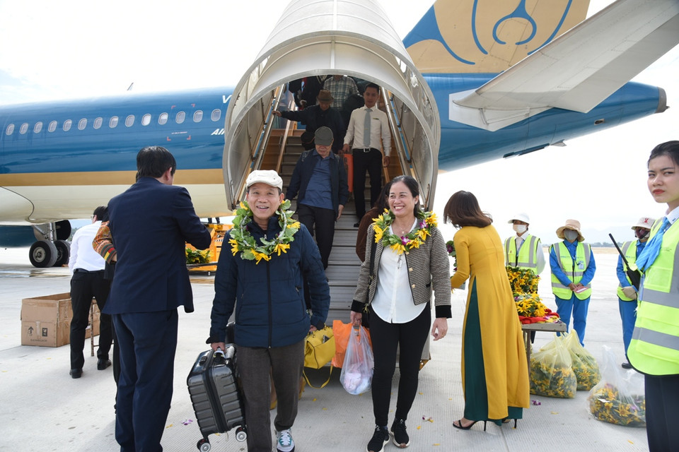 Vietnam Airlines khai thác đường bay Hà Nội-Điện Biên với tần suất 7 chuyến mỗi tuần, khởi hành vào tất cả các ngày trong tuần. (Ảnh: PV/Vietnam+)