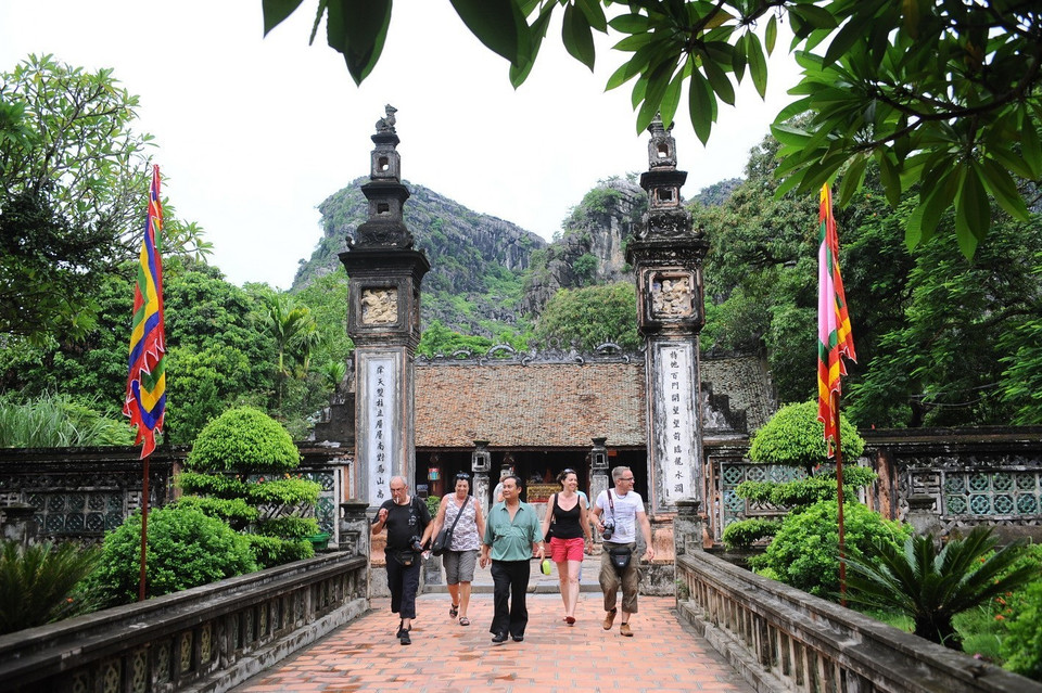Đền thờ Vua Đinh Tiên Hoàng, nơi lưu dấu nhiều giá trị văn hóa, lịch sử, nghệ thuật kiến trúc, tâm linh. (Ảnh: Minh Đức/TTXVN)