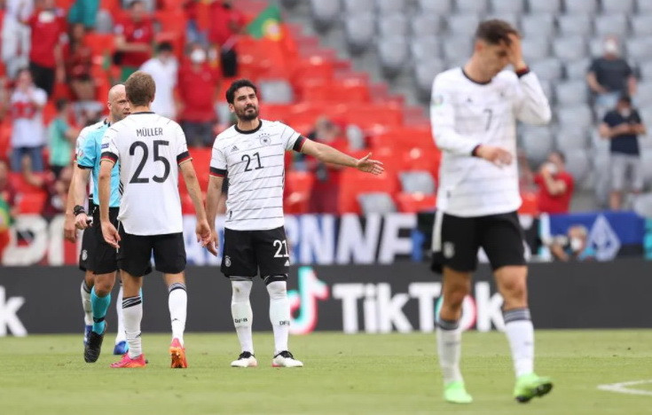 Bàn thắng của Ronaldo khiến Đức không giữ được thế trận ở những phút sau đó. (Nguồn: UEFA)