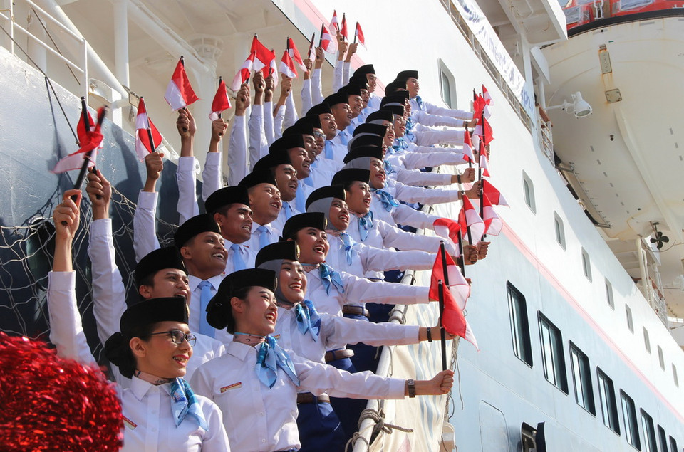 Các đại biểu thanh niên đến từ Indonesia. (Ảnh: Xuân Dự/TTXVN)