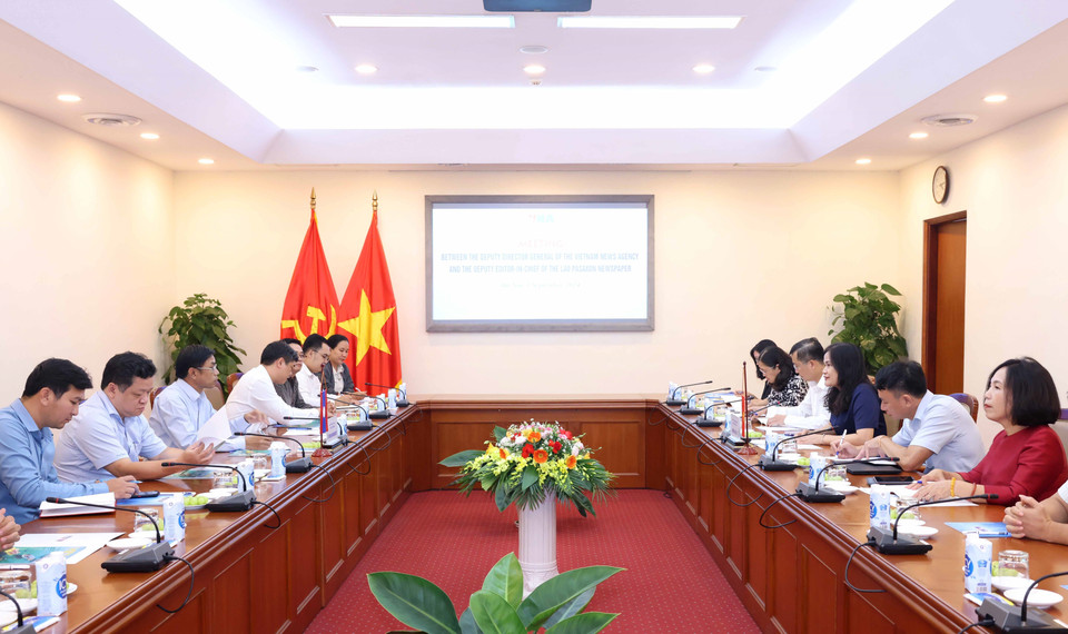 Quang cảnh buổi làm việc. (Ảnh: Phương Hoa/TTXVN)