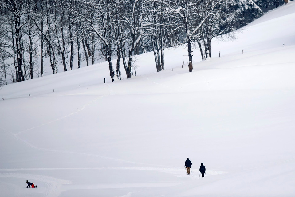 Tuyết phủ trắng xóa ở Werfenweng, Áo ngày 7/1. (Nguồn: EPA/TTXVN)