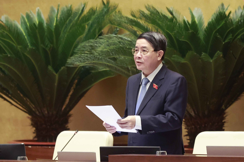 Phó Chủ tịch Quốc hội Nguyễn Đức Hải điều hành phiên họp. (Ảnh: Doãn Tấn/TTXVN)