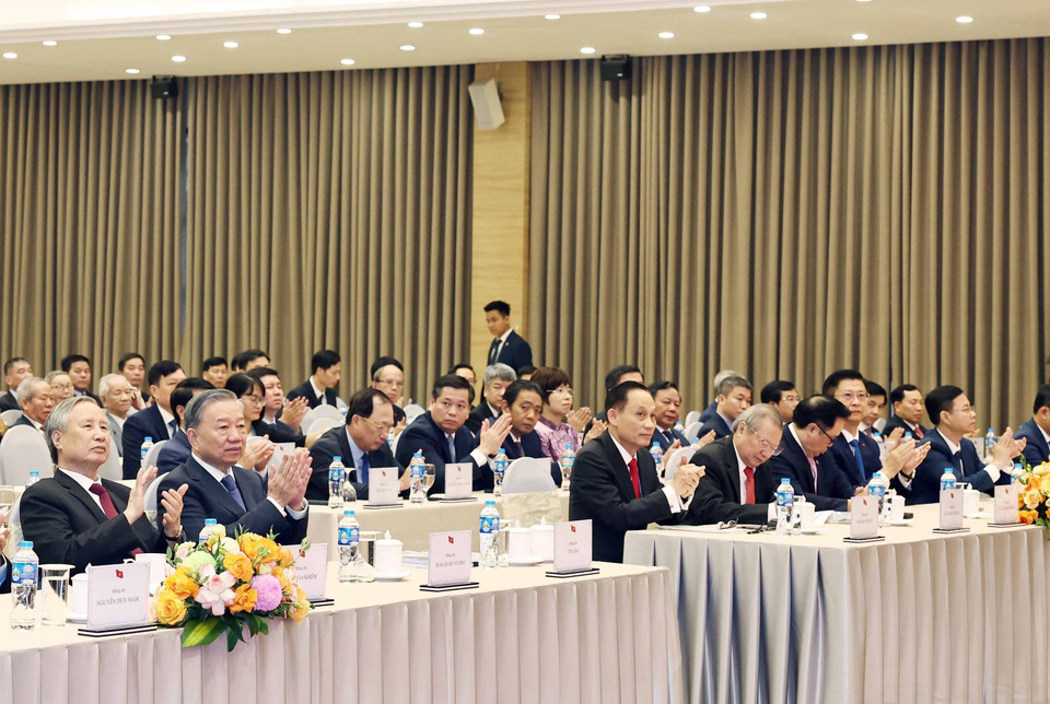 Tổng Bí thư Tô Lâm và các đại biểu tham dự. (Ảnh: Thống Nhất/TTXVN)