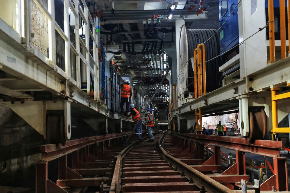 Robot TBM 2 dự kiến sẽ khoan hầm vào giữa tháng 9. (Ảnh: Tuấn Anh/TTXVN)