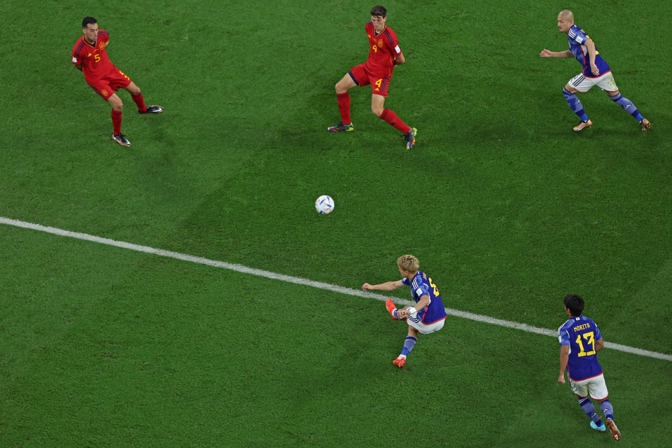 Tuy nhiên, Nhật Bản đã thi đấu bùng nổ để có bàn thắng gỡ hòa ở phút 48. (Nguồn: AFP/Getty Images)