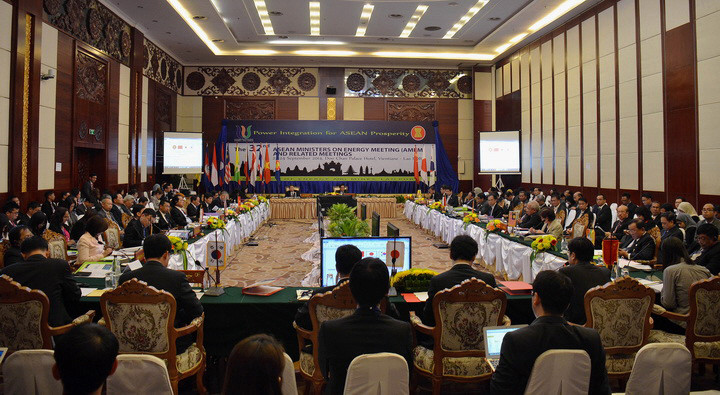 Hội nghị Bộ trưởng Năng lượng ASEAN lần thứ 32, tổ chức tại Thủ đô Vientiane (Lào) ngày 23/9/2014. (Ảnh: Tư liệu TTXVN)