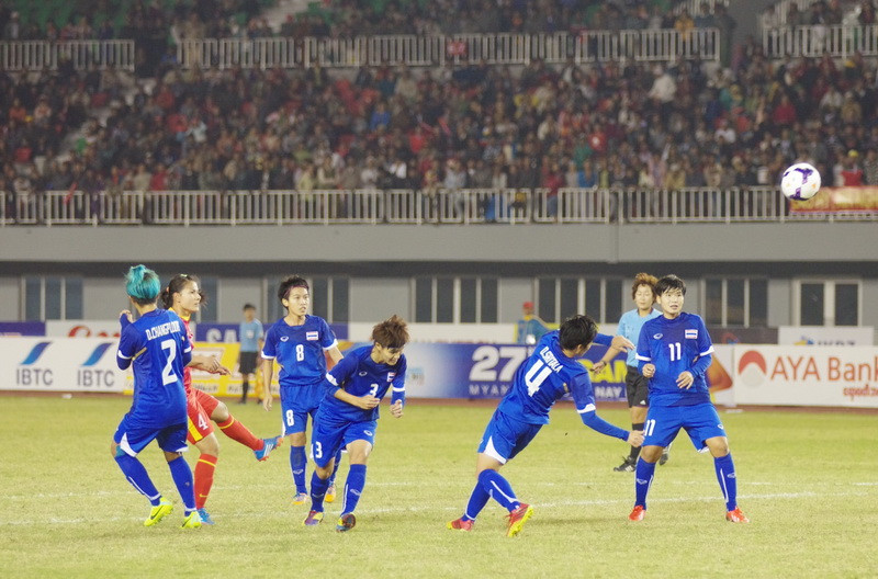 Pha ghi bàn của tuyển Việt Nam. (Ảnh: Cao Mạnh Tuấn/TTXVN)