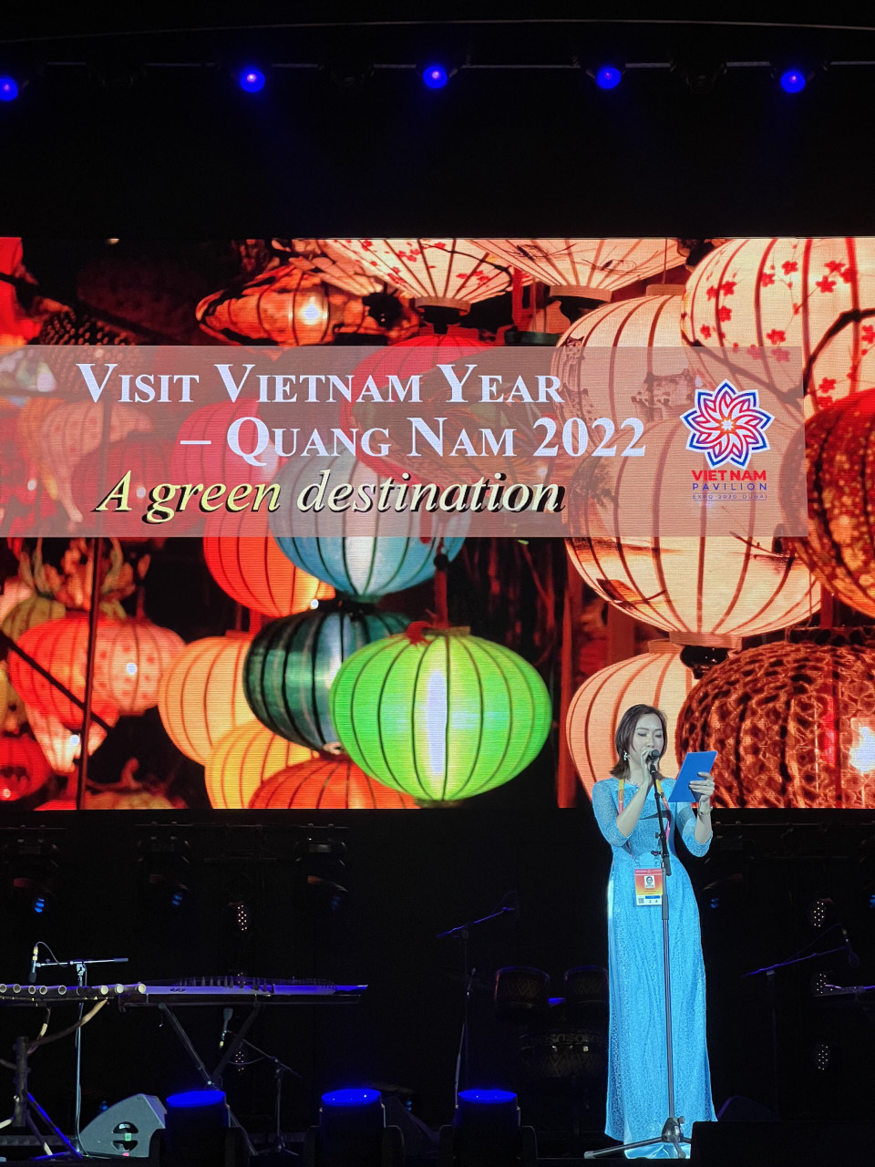 Giám đốc Nhà Triển lãm Việt Nam Phùng Thị Thanh Thủy nhấn mạnh vai trò của du lịch Quảng Nam trong liên kết, tạo động lực phát triển du lịch khu vực miền Trung và toàn quốc. (Nguồn: Vietnam+)