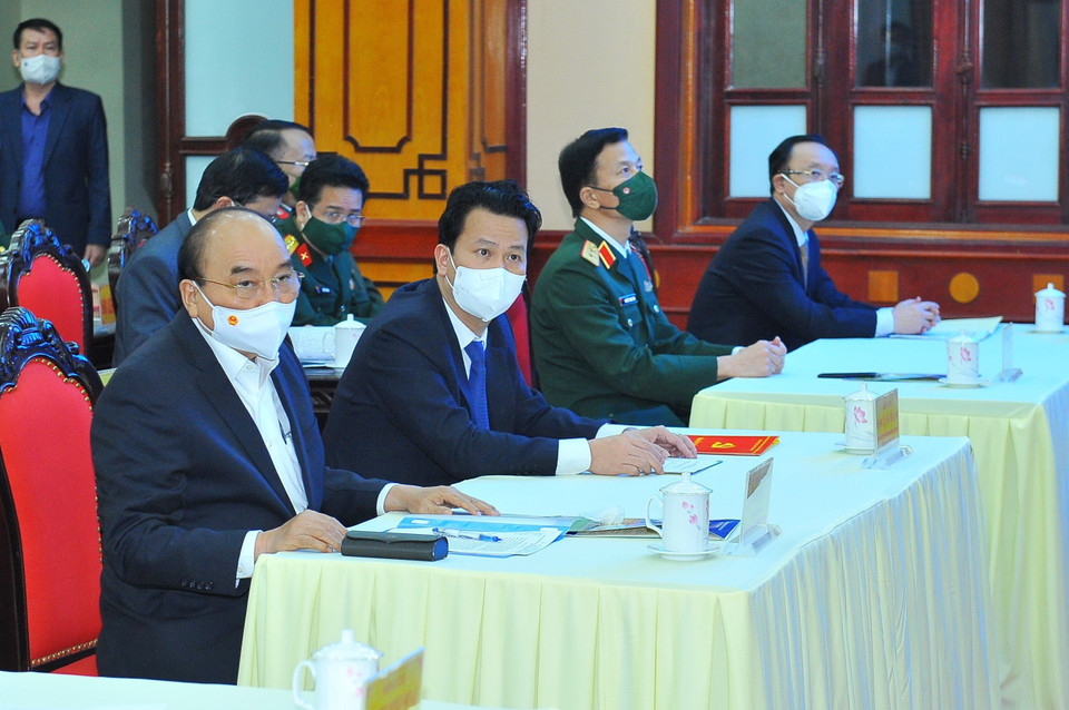 Chủ tịch nước Nguyễn Xuân Phúc dự Hội nghị. (Ảnh: Minh Đức/TTXVN)