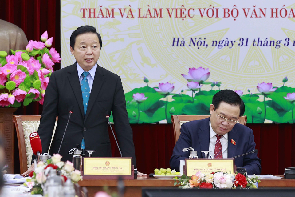 Phó Thủ tướng Trần Hồng Hà phát biểu. (Ảnh: Doãn Tấn/TTXVN)