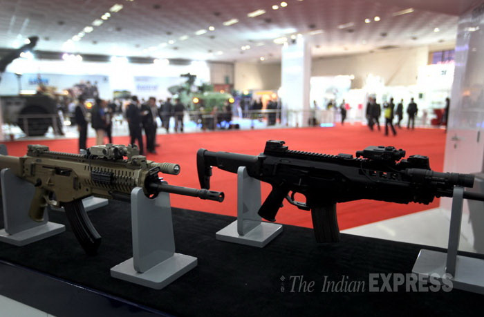 Mẫu súng trường tấn công ARX 160. (Ảnh: Oinam Anand)