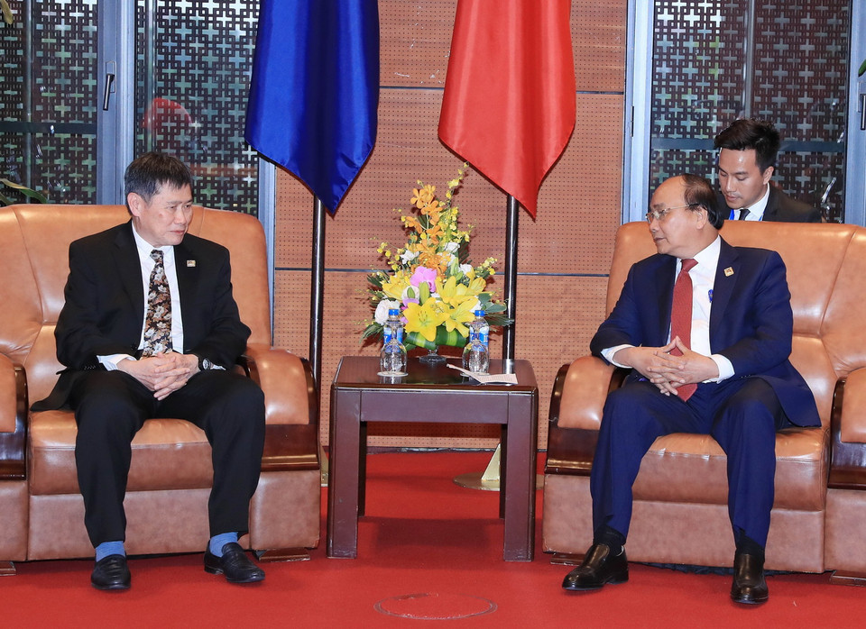 Thủ tướng Nguyễn Xuân Phúc tiếp Tổng Thư ký Hiệp hội các Quốc gia Đông Nam Á (ASEAN) Lim Jock Hoi. (Nguồn: TTXVN)