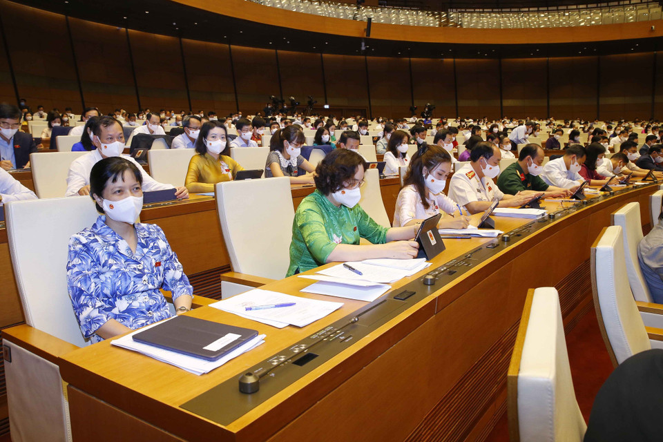 Đoàn đại biểu Quốc hội tỉnh Điện Biên. (Ảnh: Doãn Tấn/TTXVN)