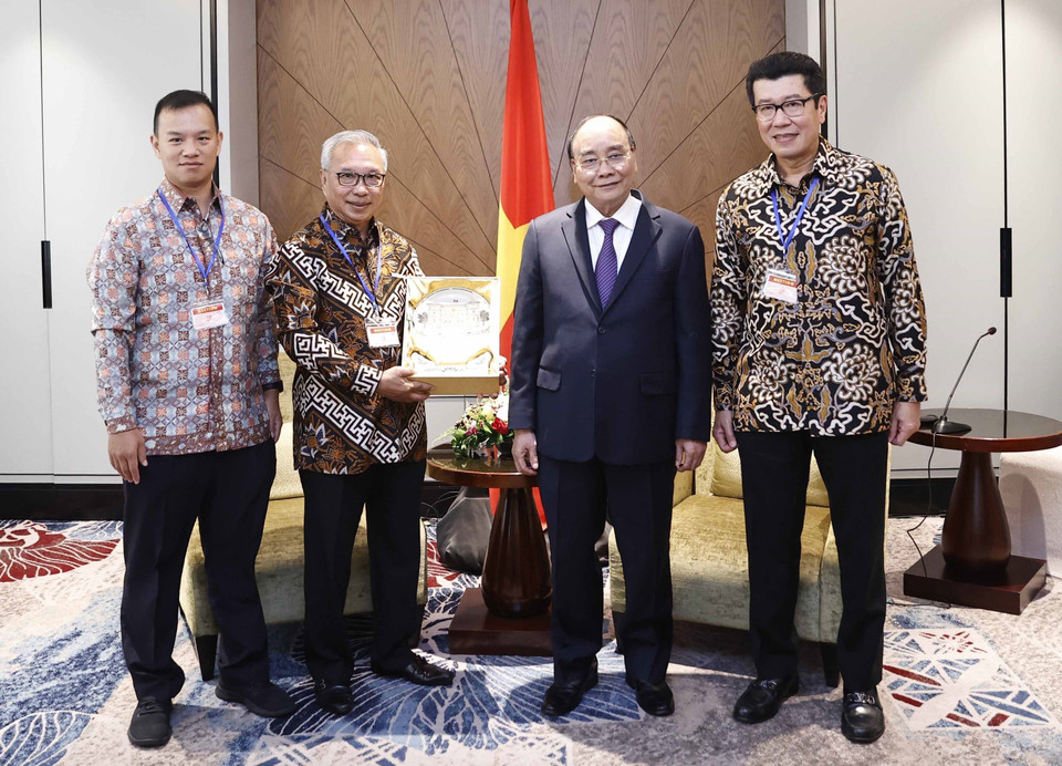 Chủ tịch nước Nguyễn Xuân Phúc tiếp ông Budiarsa Sastrawinata, Tổng Giám đốc Tập đoàn Ciputra. (Ảnh: Thống Nhất/TTXVN)