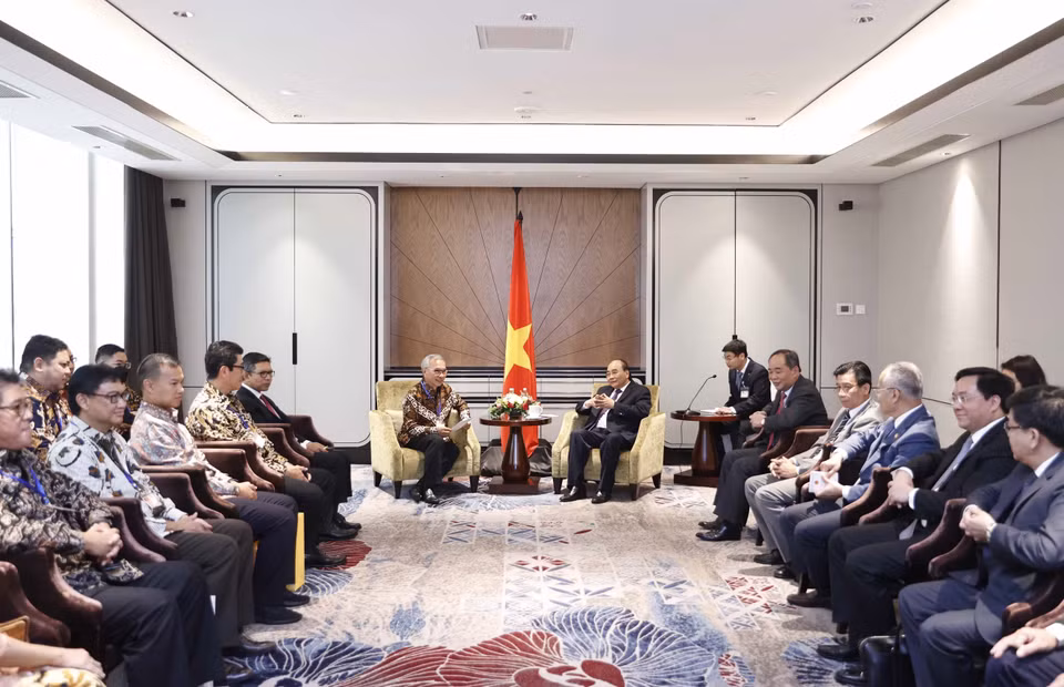 Chủ tịch nước Nguyễn Xuân Phúc tiếp ông Budiarsa Sastrawinata, Tổng Giám đốc Tập đoàn Ciputra. (Ảnh: Thống Nhất/TTXVN)