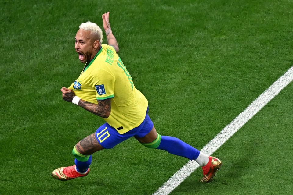 Đây là bàn thắng thứ 2 của Neymar ở World Cup 2022. (Ảnh: AFP/TTXVN)