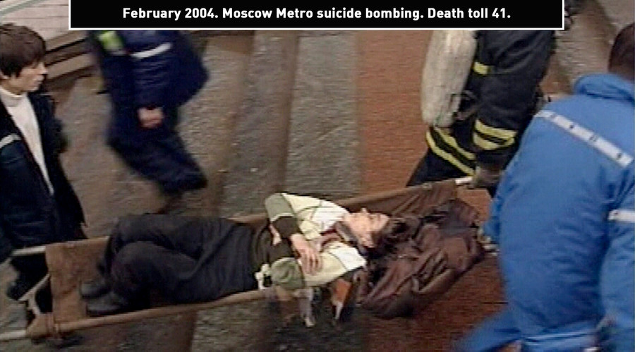 Tháng 2/2004, vụ nổ bom hệ thống tàu điệm ngầm Moscow Metro, đã khiến 41 người thiệt mạng. (Nguồn: Reuters)