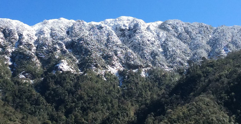 Băng tuyết phủ trắng đèo Hoàng Liên Sơn. (Ảnh: Công Hải – Quang Duy/Vietnam+)
