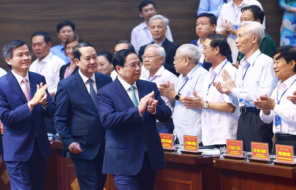 Thủ tướng Phạm Minh Chính đến dự Hội nghị công bố Quy hoạch tỉnh Ninh Bình. (Ảnh: Dương Giang/TTXVN)