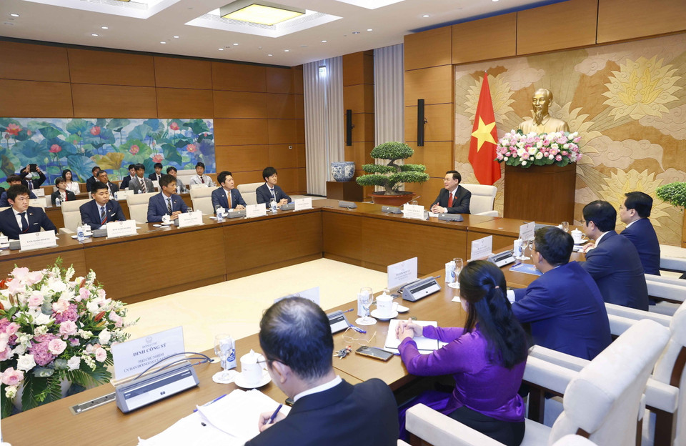 Quang cảnh buổi tiếp. (Ảnh: Doãn Tấn/TTXVN)