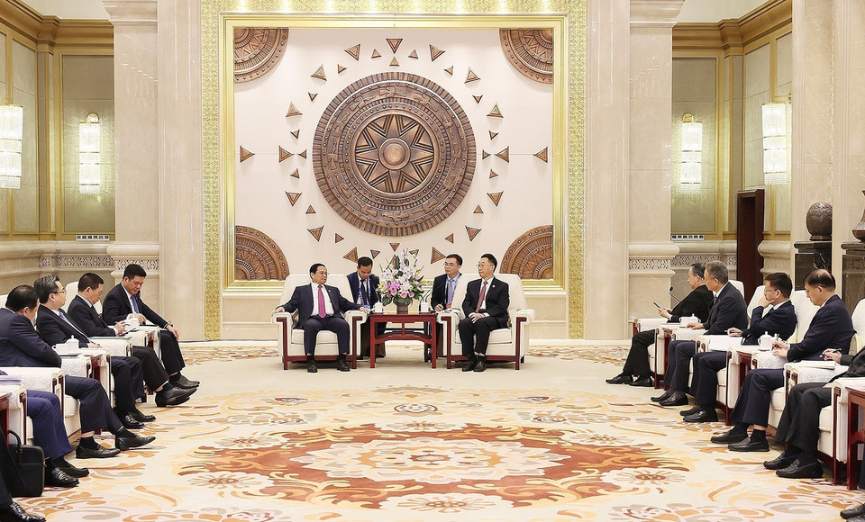 Quang cảnh buổi tiếp. (Ảnh: Dương Giang/TTXVN)