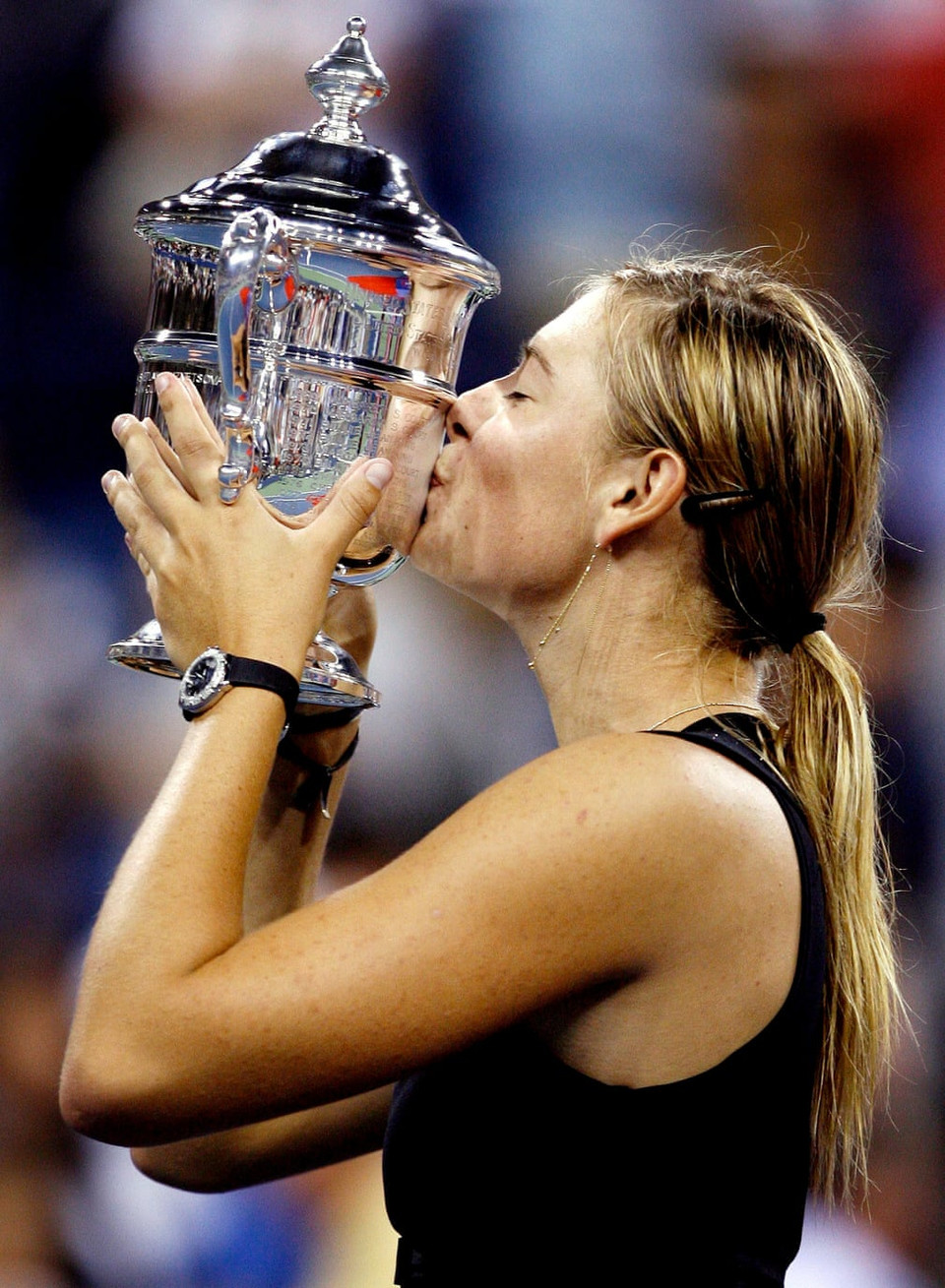 Năm 2006, Masha đánh bại Justine Henin-Hardenne để vô địch US Open. (Nguồn: EPA)