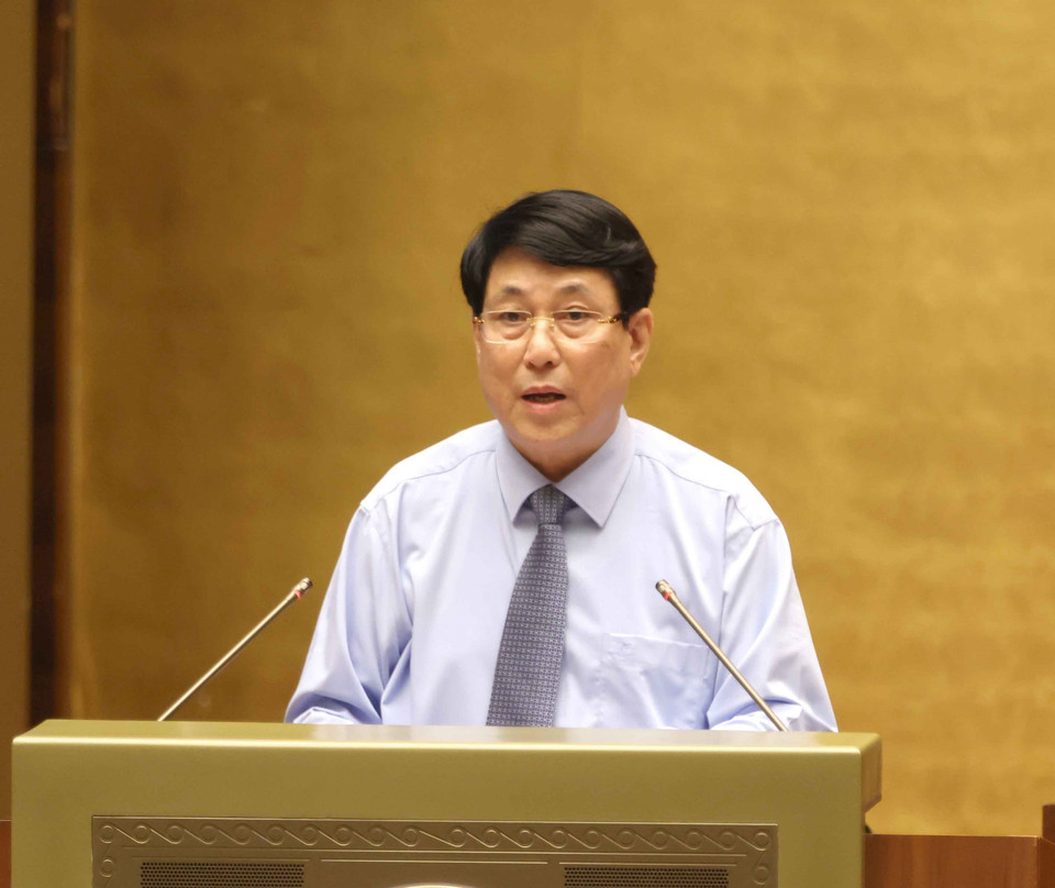 Ông Lương Cường, Ủy viên Bộ Chính trị, Thường trực Ban Bí thư, phát biểu chỉ đạo hội nghị. (Ảnh: Phương Hoa/ TTXVN)