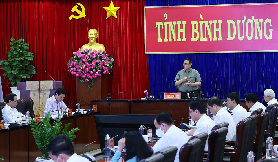 Quang cảnh buổi làm việc. (Ảnh: Dương Giang/TTXVN)