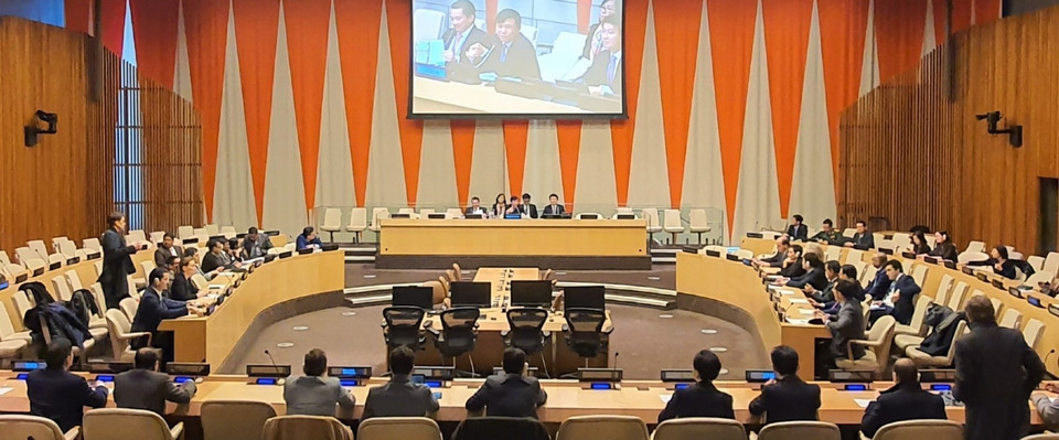 Đại diện Việt Nam và các nước thành viên Liên hợp quốc tại Phiên họp ngày 02/01/2020. (Ảnh: Khắc Hiếu/TTXVN)