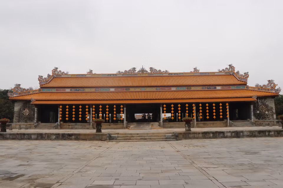 Điện Thái Hòa là công trình quan trọng nhất bên trong Hoàng cung Huế, nơi từng diễn ra các buổi thiết triều của nhà Nguyễn. (Ảnh: Tường Vi/TTXVN)