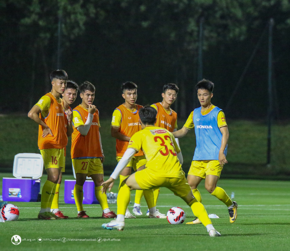 Tại buổi tập, các cầu thủ cũng đã có sự bắt nhịp khá tốt. (Nguồn: VFF)
