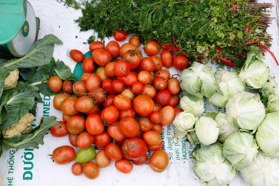 Những mặt hàng nông sản được trồng từ chính những người dân nơi đây. (Ảnh: Minh Quyết/TTXVN)