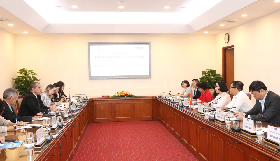 Quang cảnh buổi làm việc. (Ảnh: Phương Hoa/TTXVN)