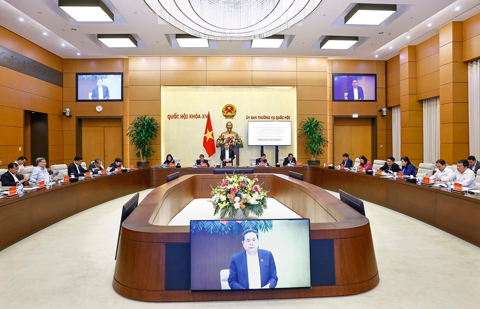 Chủ tịch Quốc hội Trần Thanh Mẫn phát biểu. (Ảnh: Doãn Tấn/TTXVN)