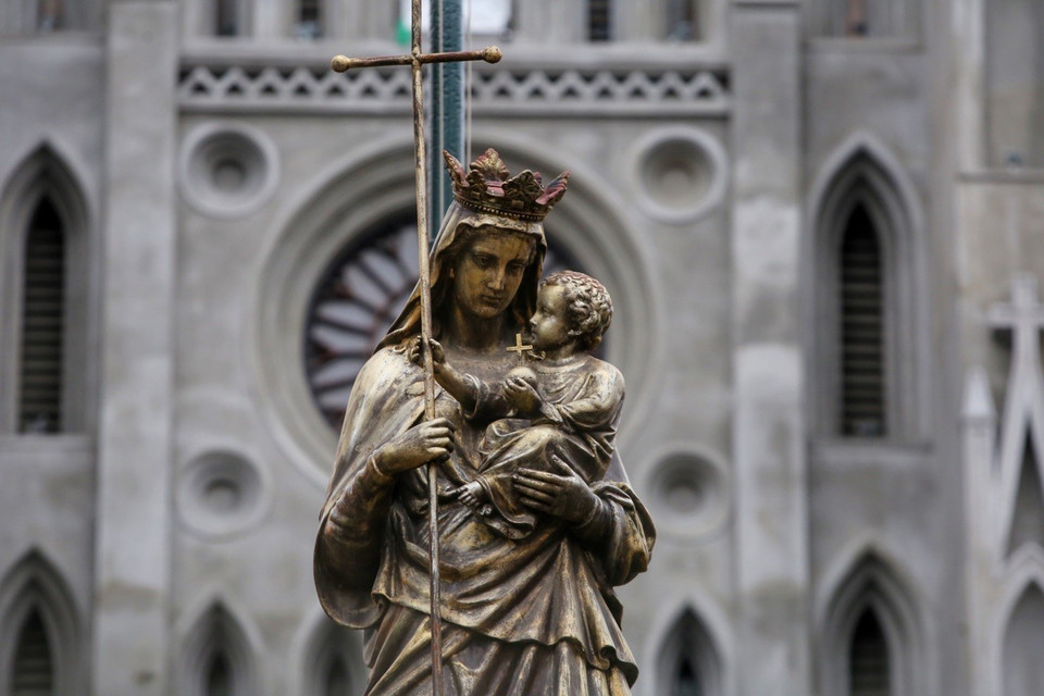 Nhà thờ Lớn Hà Nội là một trong những công trình mang kiến trúc Pháp điển hình ở Hà Nội. (Ảnh: Tuấn Đức/TTXVN)