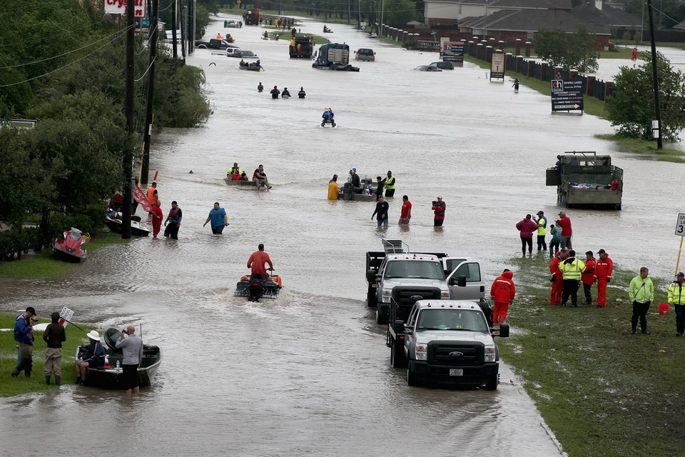 Ngập lụt ở Houston ngày 29/8. (Nguồn: AFP/TTXVN)
