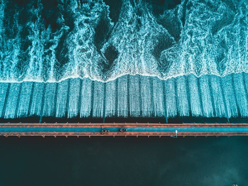 Nhiếp ảnh gia đã chụp toàn cảnh một cây cầu tại Chiang Mai, Thái Lan từ trên máy bay. (Nguồn: NatGeo)