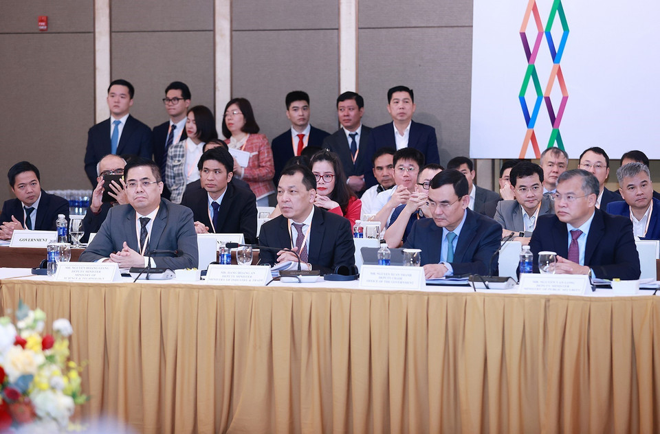 Các đại biểu tham dự Diễn đàn doanh nghiệp Việt Nam thường niên 2023. (Ảnh: Dương Giang/TTXVN)