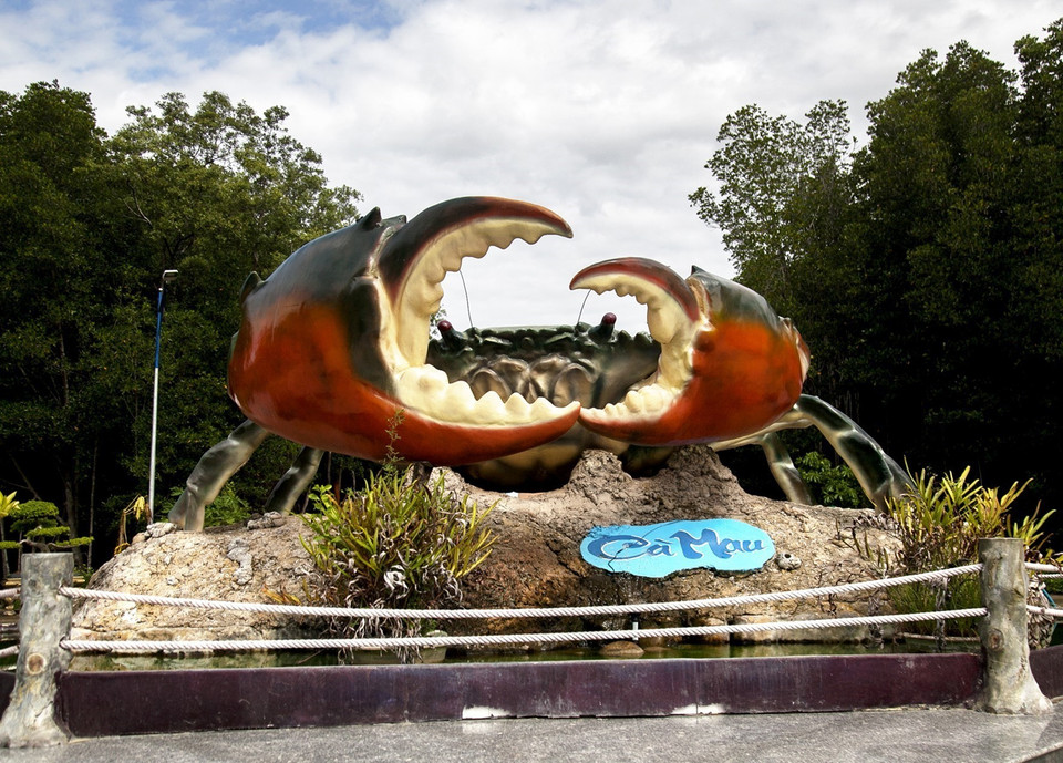 Biểu tượng cua biển - sản vật đặc trưng của vùng đất cuối trời Tổ quốc. (Ảnh: Hồng Đạt/TTXVN)