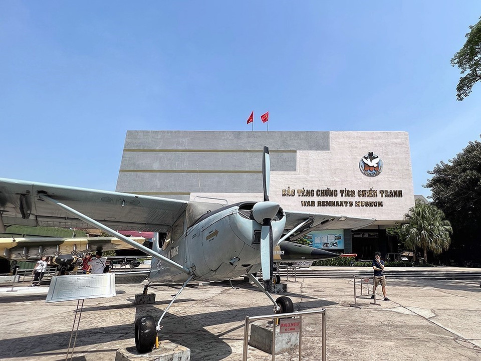 Bảo tàng Chứng tích chiến tranh (Thành phố Hồ Chí Minh) được mệnh danh là Bảo tàng hấp dẫn nhất châu Á. (Ảnh: Thu Hương/TTXVN)