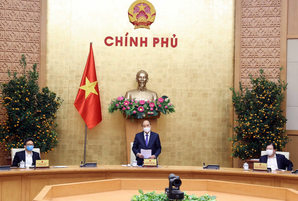 Thủ tướng Nguyễn Xuân Phúc phát biểu chỉ đạo. (Ảnh: Thống Nhất/TTXVN)