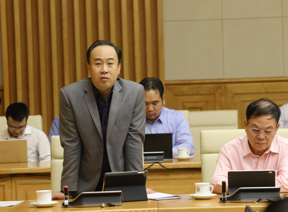 Phó Chủ nhiệm Văn phòng Chính phủ Nguyễn Sỹ Hiệp phát biểu. (Ảnh: Văn Điệp/TTXVN)