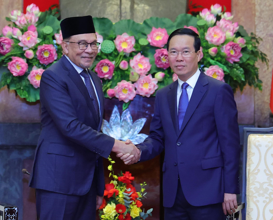 Thủ tướng Malaysia Anwar Ibrahim thăm chính thức tới Việt Nam từ ngày 20 đến ngày 21/7 theo lời mời của Thủ tướng Chính phủ Phạm Minh Chính. (Ảnh: Thống Nhất/TTXVN)