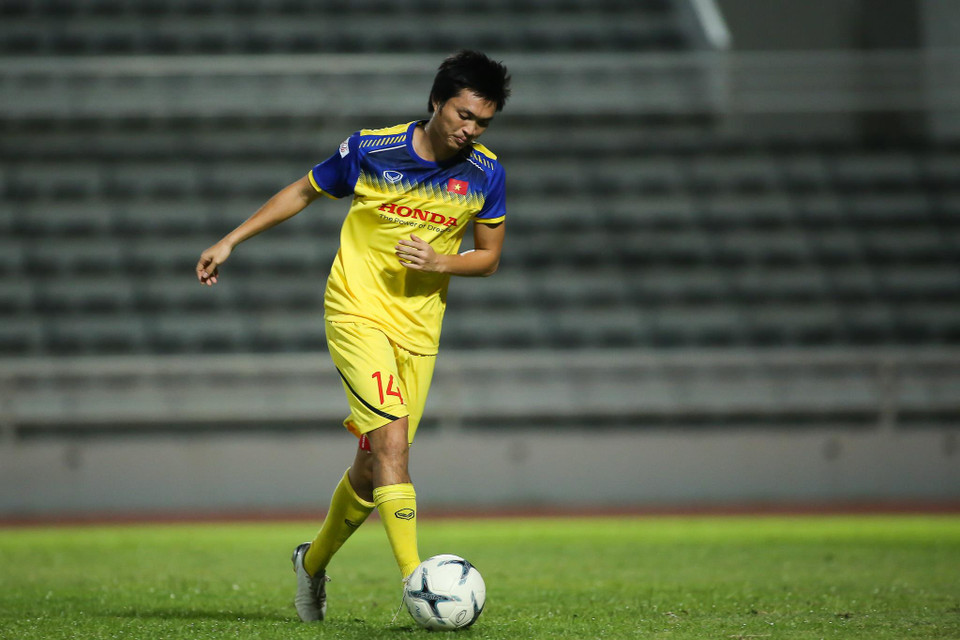 Tuấn Anh nhiều cơ hội tiếp tục được ra sân ở trận tới sau khi thể tốt trong lần đầu thi đấu dưới thời huấn luyện viên người Hàn Quốc. (Ảnh: Ngọc Anh/Vietnam+)