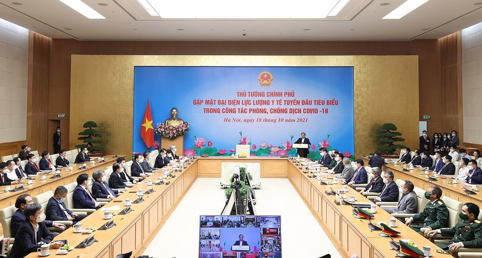 Quang cảnh buổi gặp. (Ảnh: Dương Giang/TTXVN)