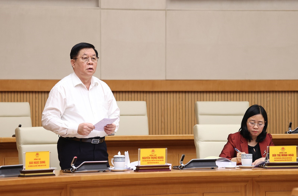 Bí thư Trung ương Đảng, Trưởng Ban Tuyên giáo Trung ương Nguyễn Trọng Nghĩa phát biểu. (Ảnh: Dương Giang/TTXVN)