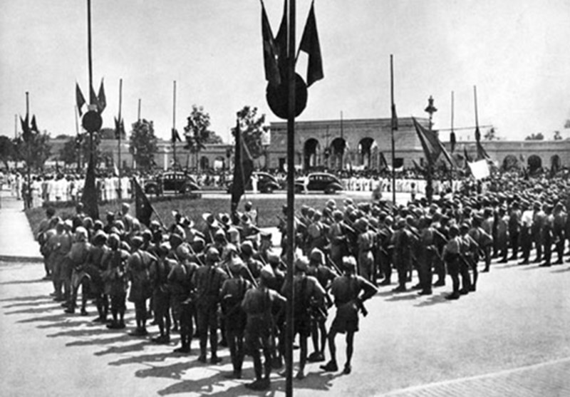 Các lực lượng Liêm phóng, Cảnh sát Bắc Bộ trong Lễ Tuyên ngôn Độc lập tại Quảng trường Ba Đình, Hà Nội ngày 2/9/1945. (Ảnh: Tư liệu/TTXVN)