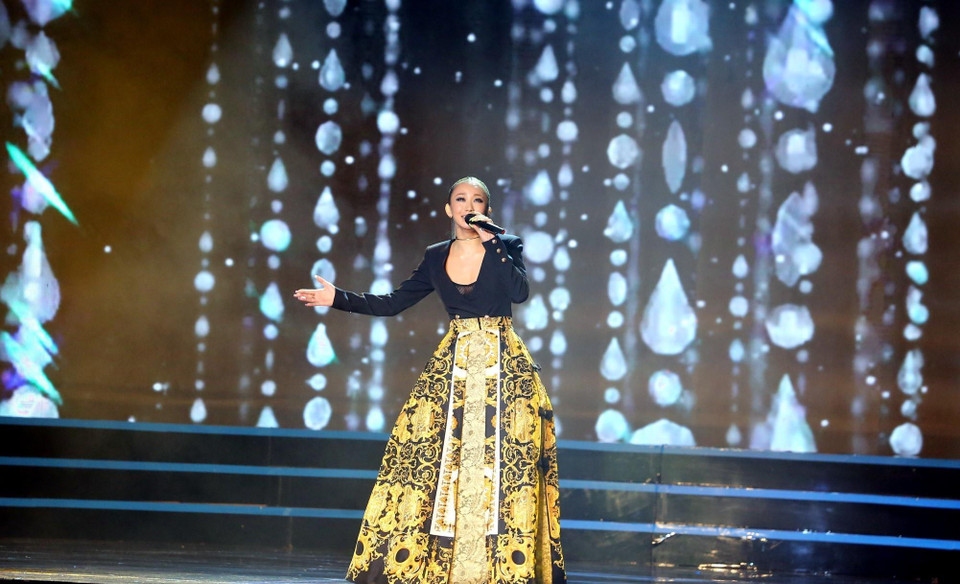 Tiết mục của các nghệ sỹ Nhật Bản tại chương trình. (Ảnh: Thành Đạt/TTXVN)