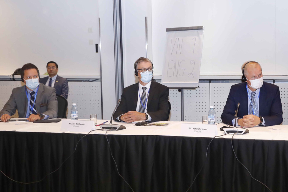 Đại diện doanh nghiệp Phần Lan tham dự tọa đàm. (Ảnh: Doãn Tấn/TTXVN)